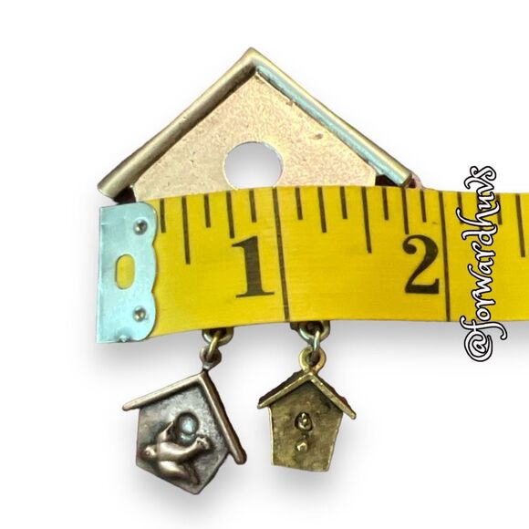 Bundle Sale 3 for $15 | Tri-Colored Birdhouse Brooch - Picture 4 of 10